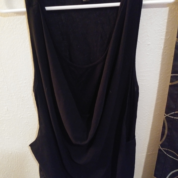 Women's tank top with sheer overlay - Picture 3 of 3